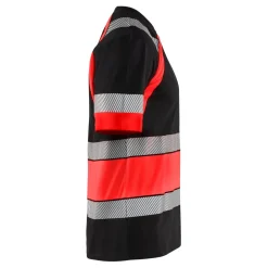 T-paita Blåkläder 3421 Highvis musta/huomiopunainen