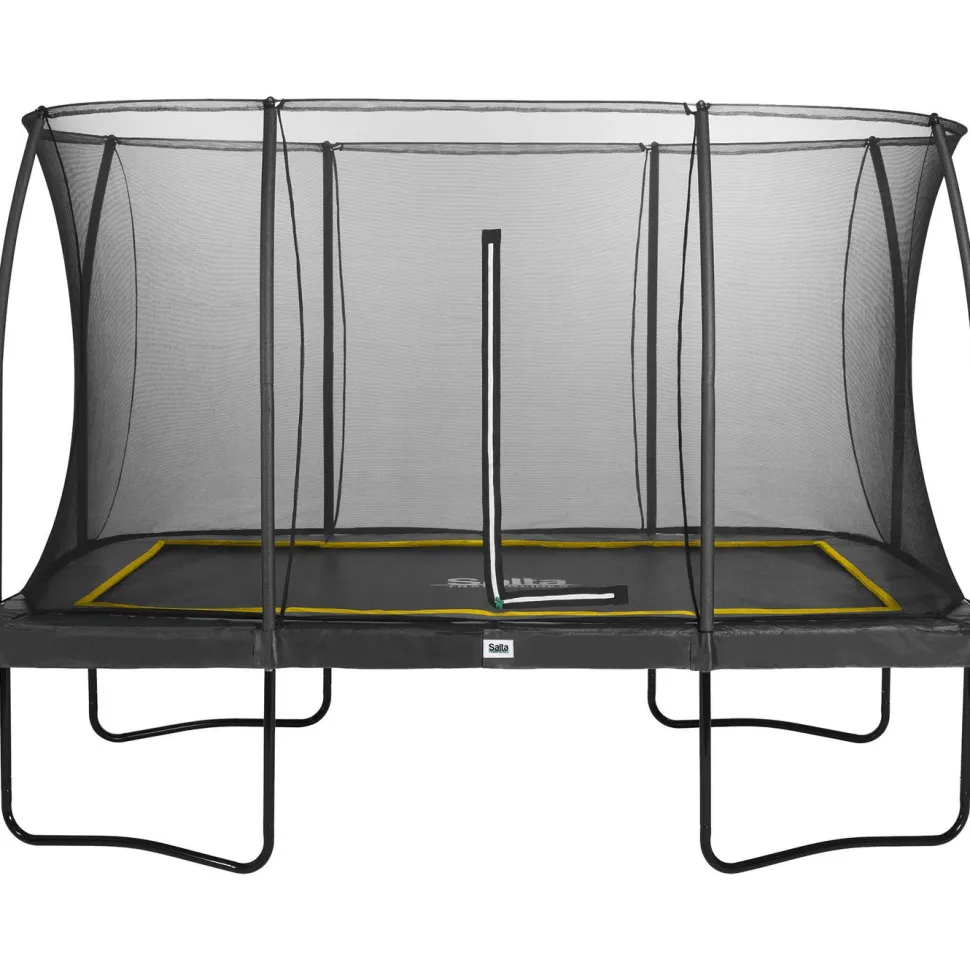 Trampoliini Comfort, kulmikas 366 x 244 cm, musta Salta