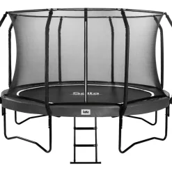 Trampoliini Salta First Class Ø427cm musta sis. turvaverkon portaat