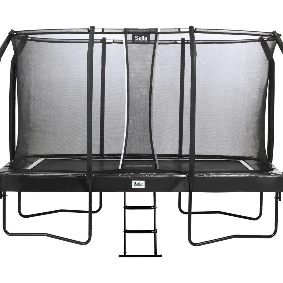 Trampoliini Salta First Class 214x366cm musta sis. turvaverkon portaat