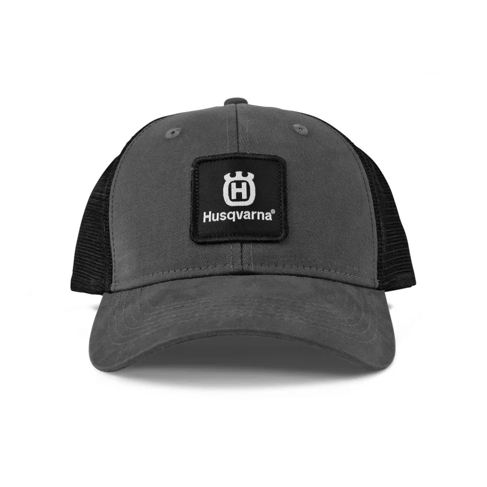 Trucker-lippalakki Husqvarna harmaa