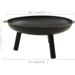 Tulimalja, ⌀58cm, teräs, eri värejä