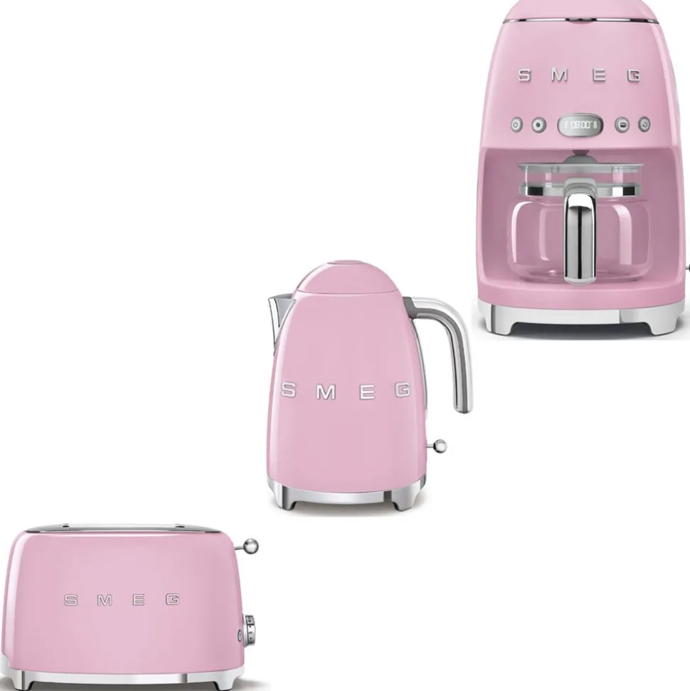 Tuotepaketti Smeg - vedenkeitin KLF03 1,7 l, kahvinkeitin ja leivänpaahdin TSF01