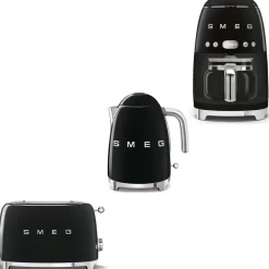 Tuotepaketti Smeg - vedenkeitin KLF03 1,7 l, kahvinkeitin ja leivänpaahdin TSF01