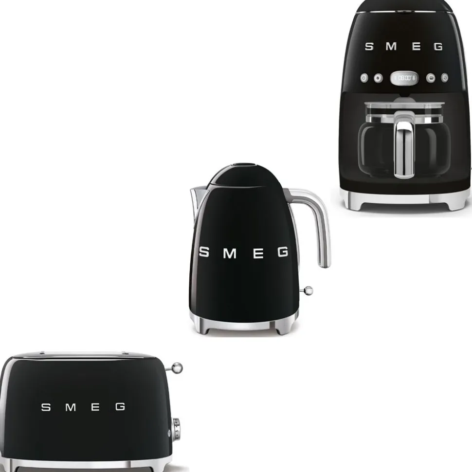 Tuotepaketti Smeg - vedenkeitin KLF03 1,7 l, kahvinkeitin ja leivänpaahdin TSF01