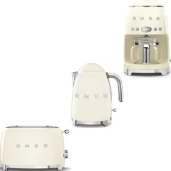 Tuotepaketti Smeg - vedenkeitin KLF03 1,7 l, kahvinkeitin ja leivänpaahdin TSF01