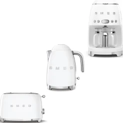 Tuotepaketti Smeg - vedenkeitin KLF03 1,7 l, kahvinkeitin ja leivänpaahdin TSF01