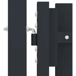 Tuplaovi pihaportti teräs 306x150 cm antrasiitti