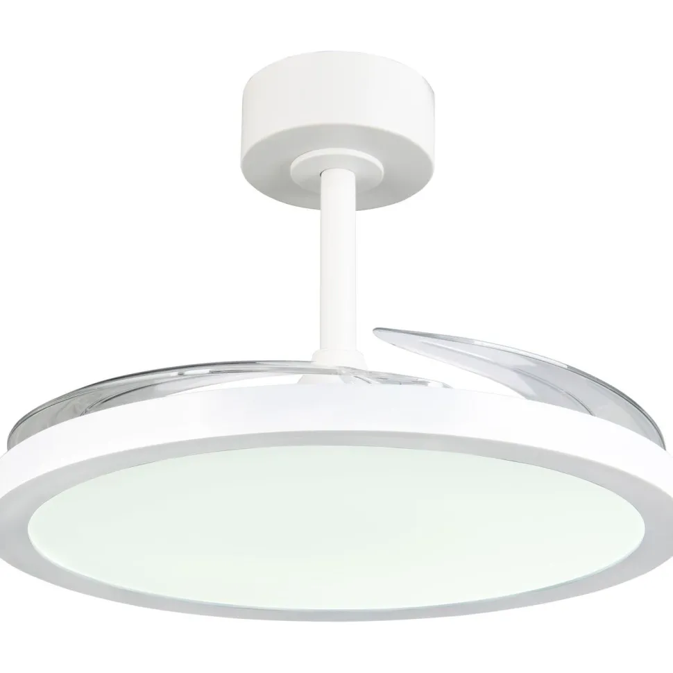 Tuuletinkattovalaisin Trio Kasfjord Starlight Ø106.5cm LED mattavalkoinen