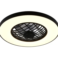 Tuuletinkattovalaisin Trio Linköping Ø59cm LED RGB Bluetooth-kaiutin musta