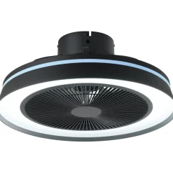 Tuuletinvalaisin Eglo Vallonia RGB/CCT LED Ø48cm kaukosäädin musta