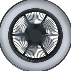 Tuuletinvalaisin Eglo Vallonia RGB/CCT LED Ø48cm kaukosäädin musta