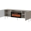 TV-taso + takka Nomla Art Deco 190 EF II, beige/musta