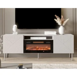 TV-taso + takka Nomla Art Deco 190 EF II, beige/musta