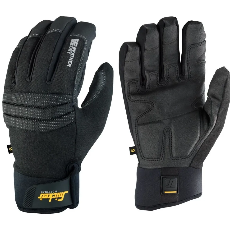 Työkäsineet Snickers Workwear 9579 Weather Dry musta