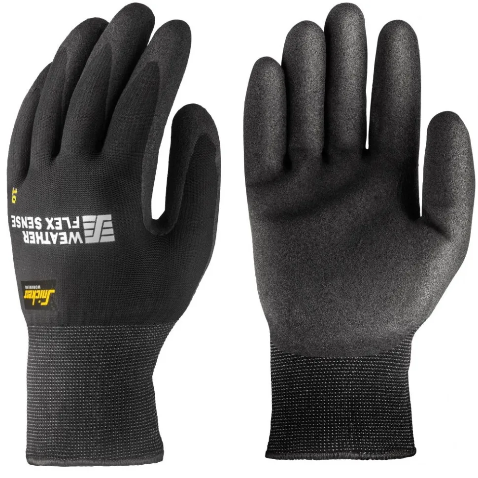 Työkäsineet Snickers Workwear 9319 Weather Flex Sense 10 kpl/pkt musta