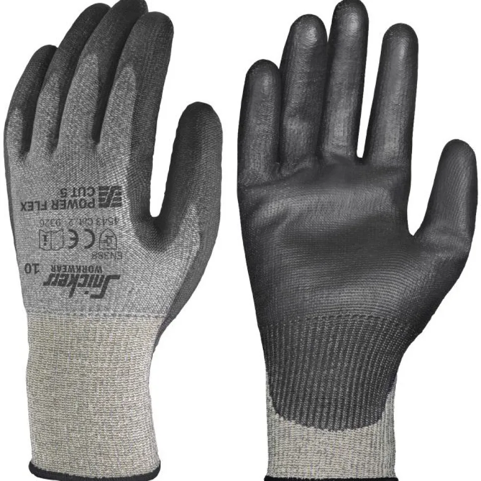 Työkäsineet Snickers Workwear 9326 Power Flex Cut 5 10 kpl/pkt harmaa