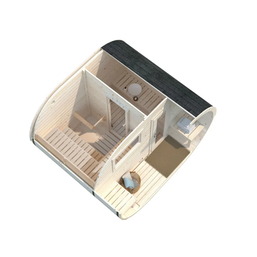 Tynnyrisauna Palmako Anette 328x270cm