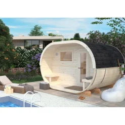 Tynnyrisauna Palmako Anette 328x270cm