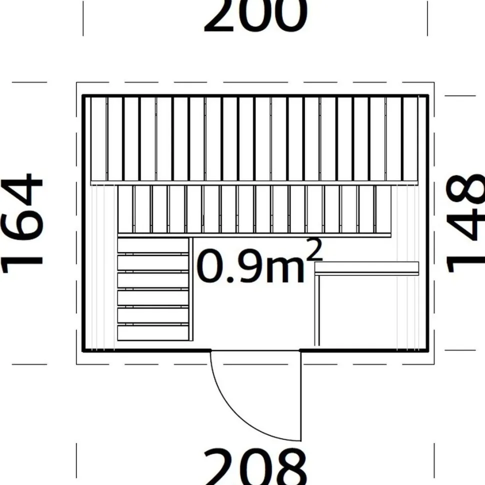 Tynnyrisauna Palmako Anita 0,9 m²
