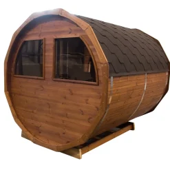 Tynnyrisauna SpaDealers vaakamalli Ø200x260cm lämpöpuu