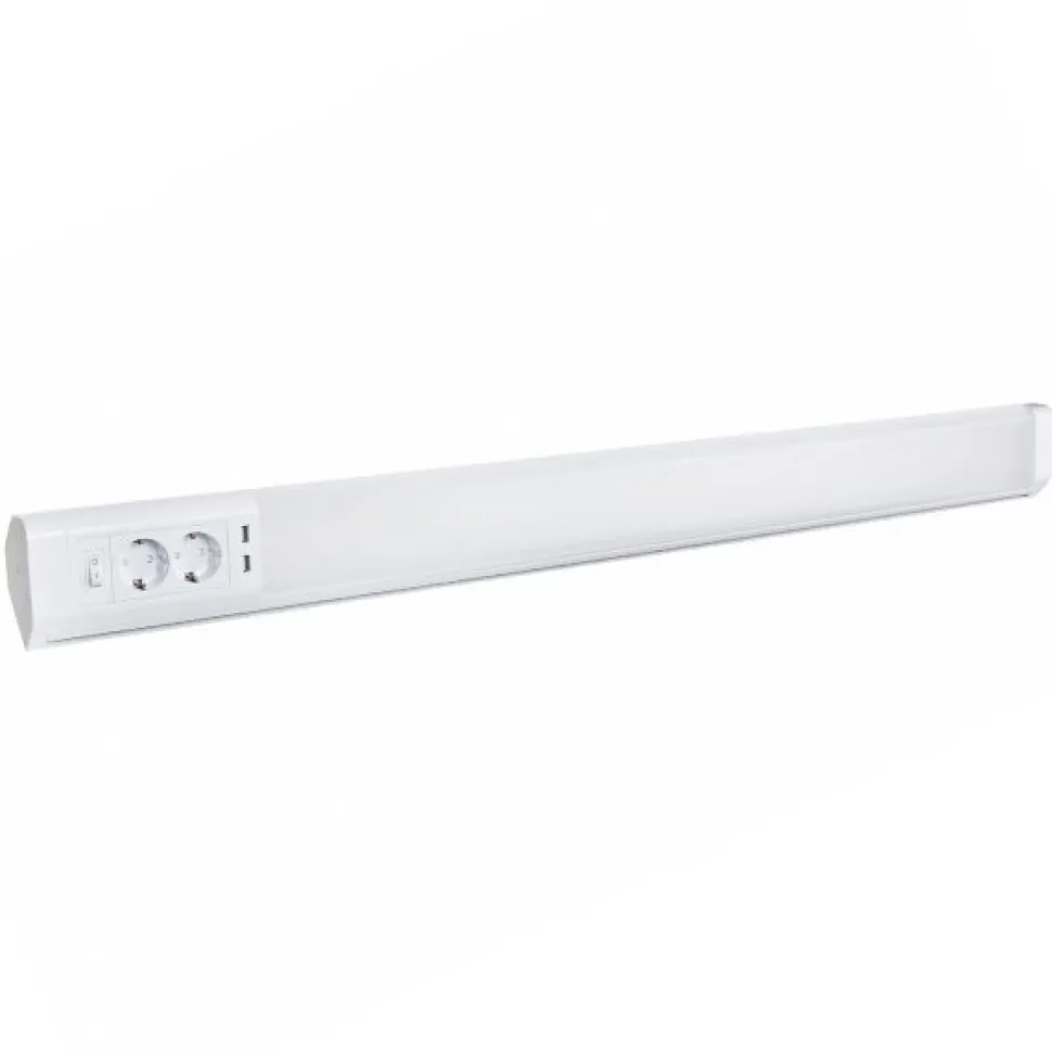 Työpistevalaisin Elektra LED 10 W 2xUSB-paikka 2xPistokepaikka 518 mm