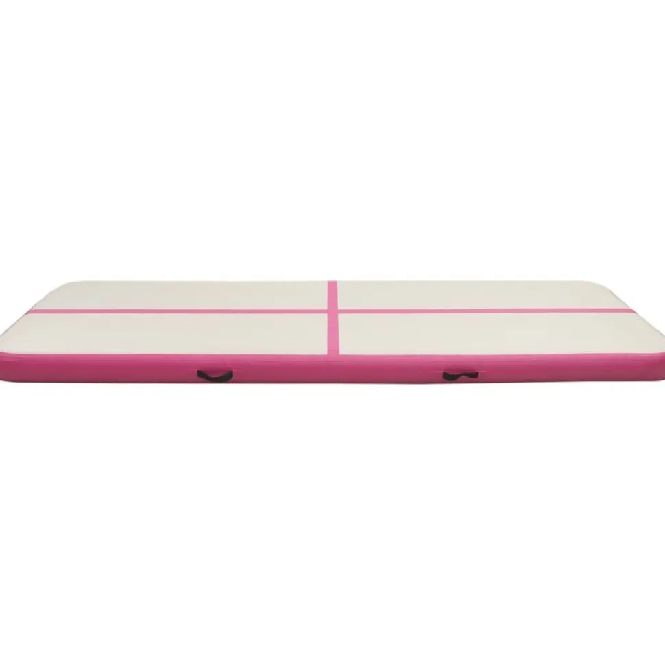 Täytettävä voimistelumatto pumpulla 500x100x15 cm PVC pinkki