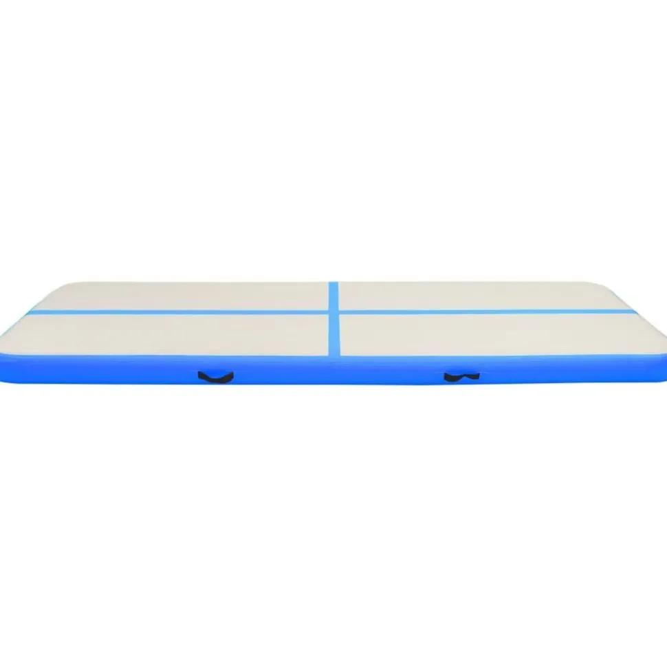 Täytettävä voimistelumatto pumpulla 500x100x15cm PVC sininen