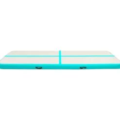 Täytettävä voimistelumatto pumpulla 400x100x15 cm PVC vihreä