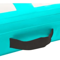 Täytettävä voimistelumatto pumpulla 400x100x15 cm PVC vihreä