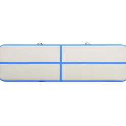 Täytettävä voimistelumatto pumpulla 600x100x15cm PVC sininen