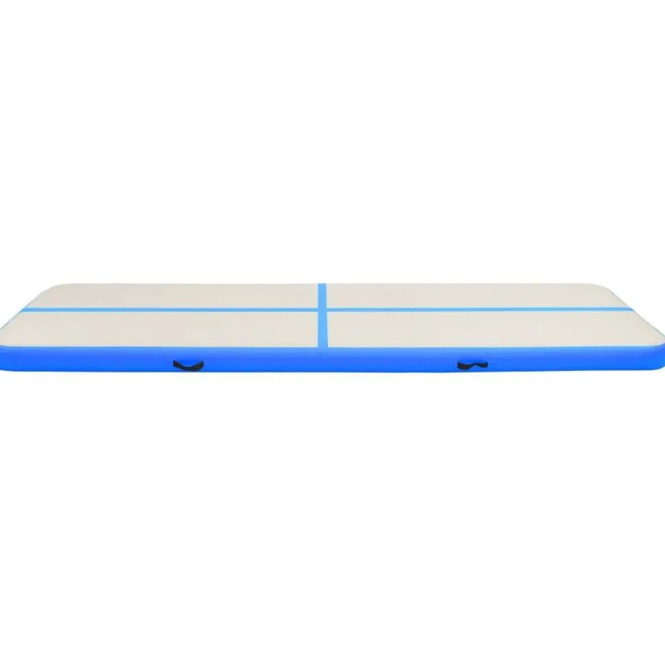 Täytettävä voimistelumatto pumpulla 600x100x15cm PVC sininen