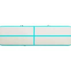 Täytettävä voimistelumatto pumpulla 600x100x15 cm PVC vihreä