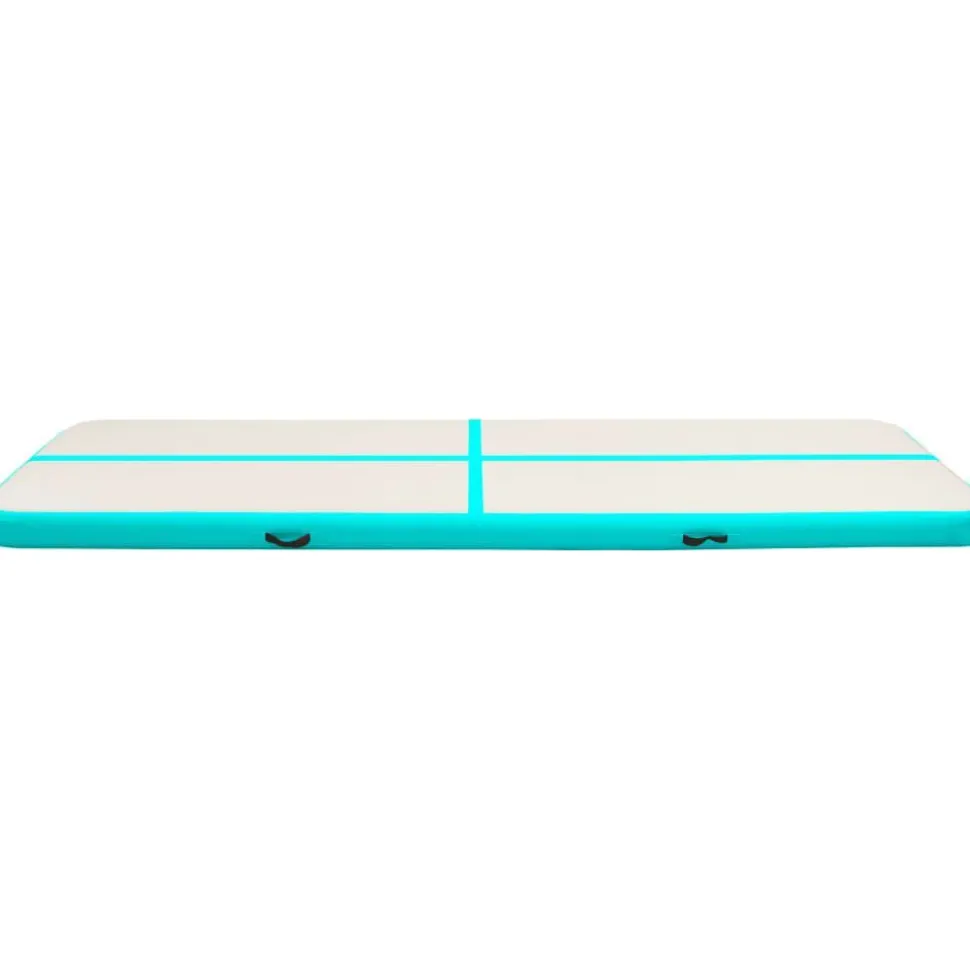 Täytettävä voimistelumatto pumpulla 800x100x15 cm PVC vihreä