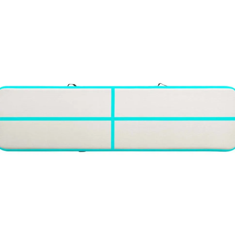 Täytettävä voimistelumatto pumpulla 800x100x15 cm PVC vihreä
