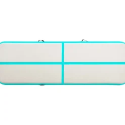 Täytettävä voimistelumatto pumpulla 300x100x15 cm PVC vihreä