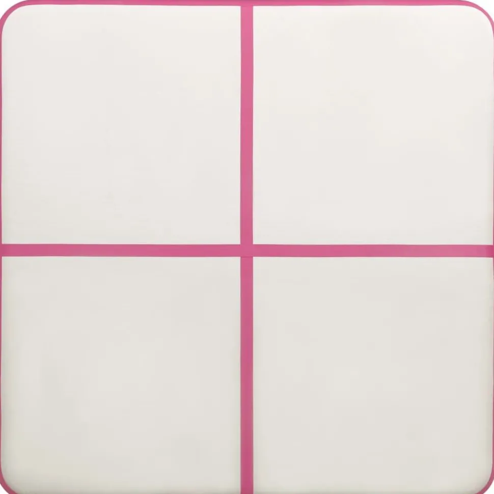 Täytettävä voimistelumatto pumpulla 200x200x15 cm PVC pinkki