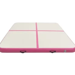 Täytettävä voimistelumatto pumpulla 200x200x15 cm PVC pinkki
