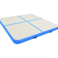 Täytettävä voimistelumatto pumpulla 200x200x15cm PVC sininen
