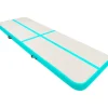 Täytettävä voimistelumatto pumpulla 500x100x20 cm PVC vihreä