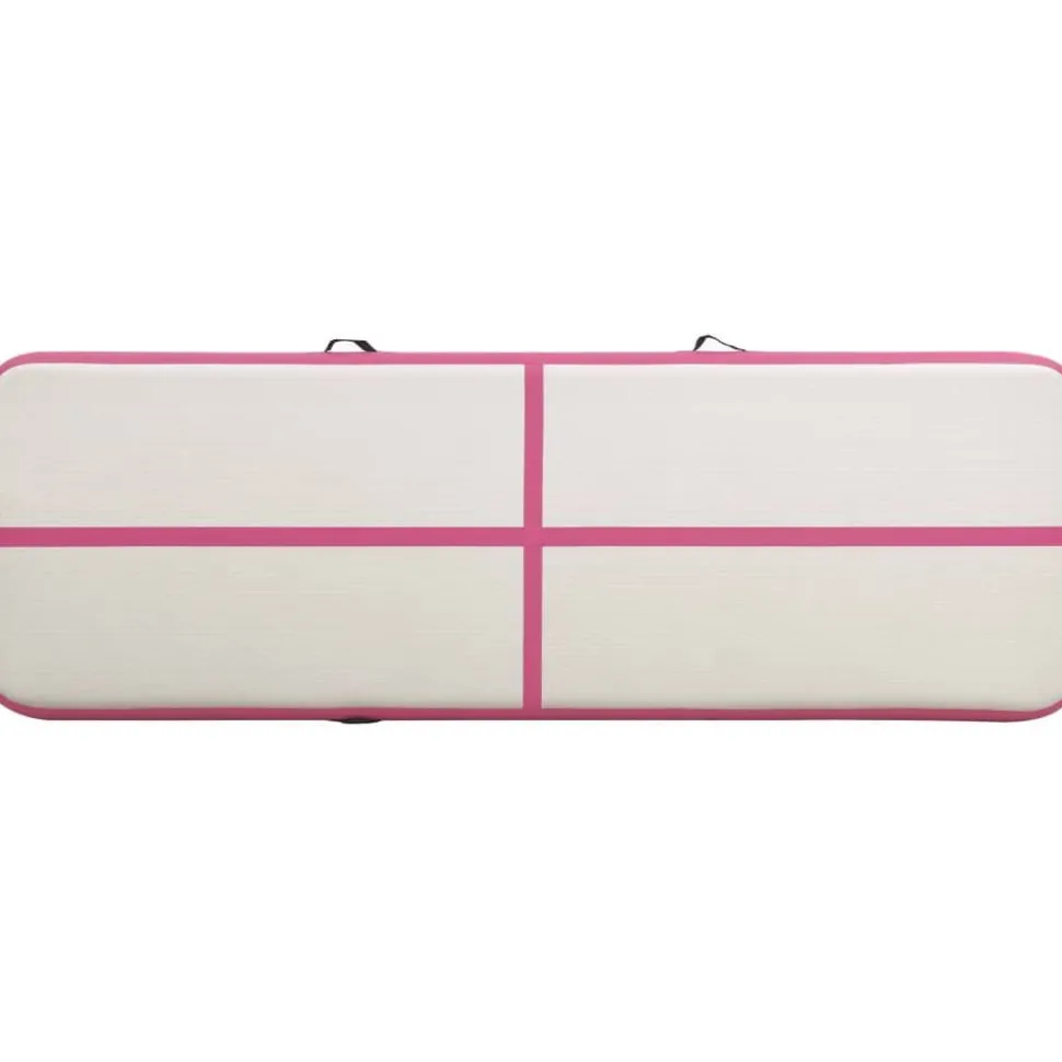Täytettävä voimistelumatto pumpulla 300x100x20 cm PVC pinkki