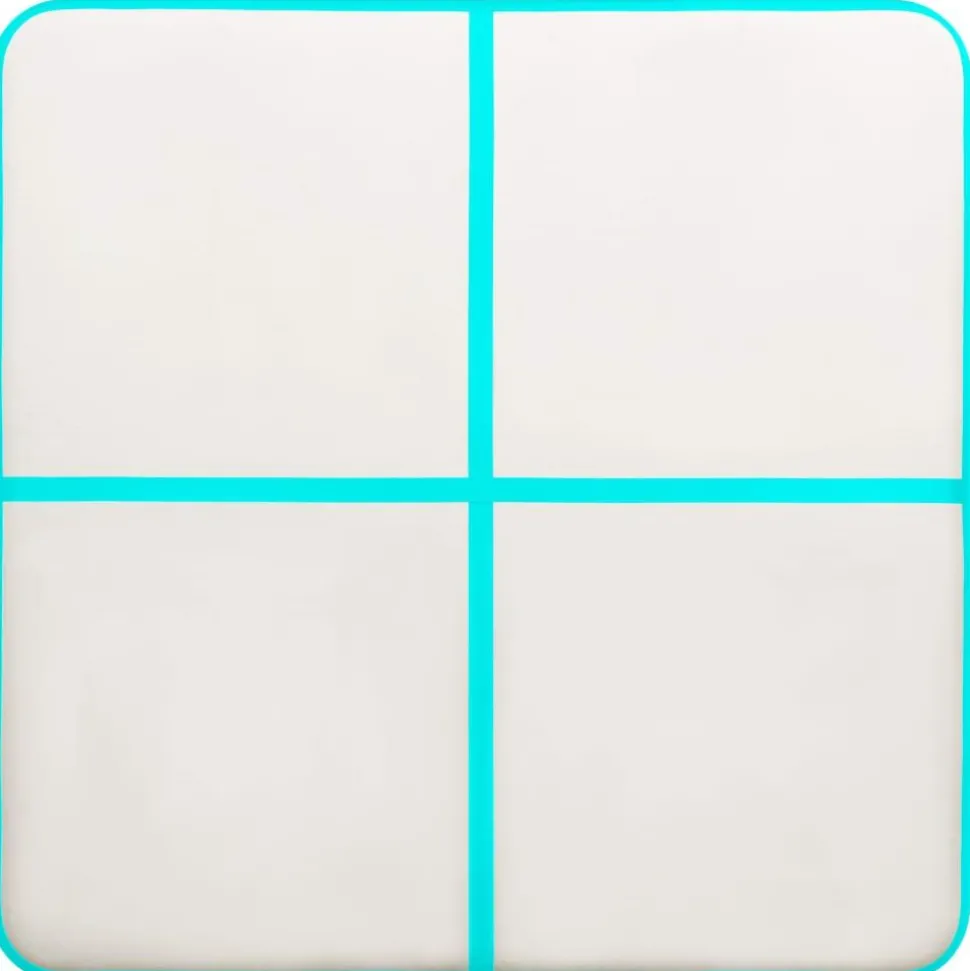 Täytettävä voimistelumatto pumpulla 200x200x15 cm PVC vihreä