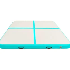 Täytettävä voimistelumatto pumpulla 200x200x15 cm PVC vihreä