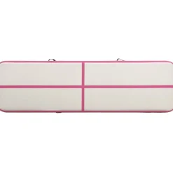 Täytettävä voimistelumatto pumpulla 600x100x20 cm PVC pinkki