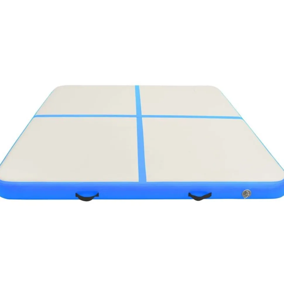 Täytettävä voimistelumatto pumpulla 200x200x10cm PVC sininen