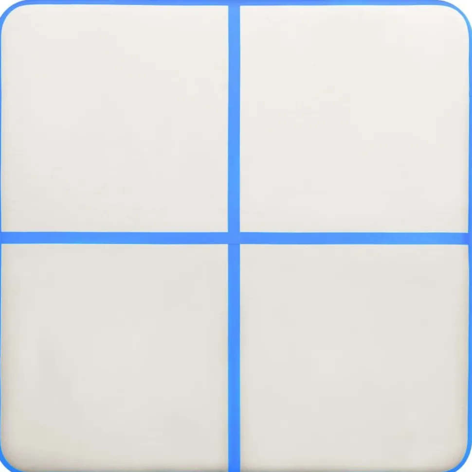 Täytettävä voimistelumatto pumpulla 200x200x10cm PVC sininen
