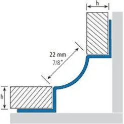 Ulkokulmapala Euroshrink sisäkulmalistaan rst e-210s, 11mm, eri värejä
