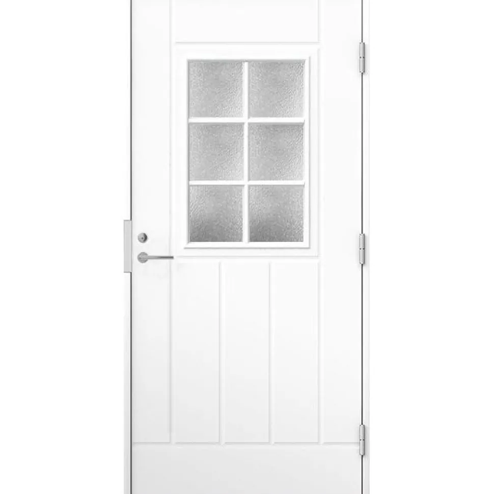 Ulko-ovi Oulux 6R 9-10x21 karmi 92 mm valkoinen