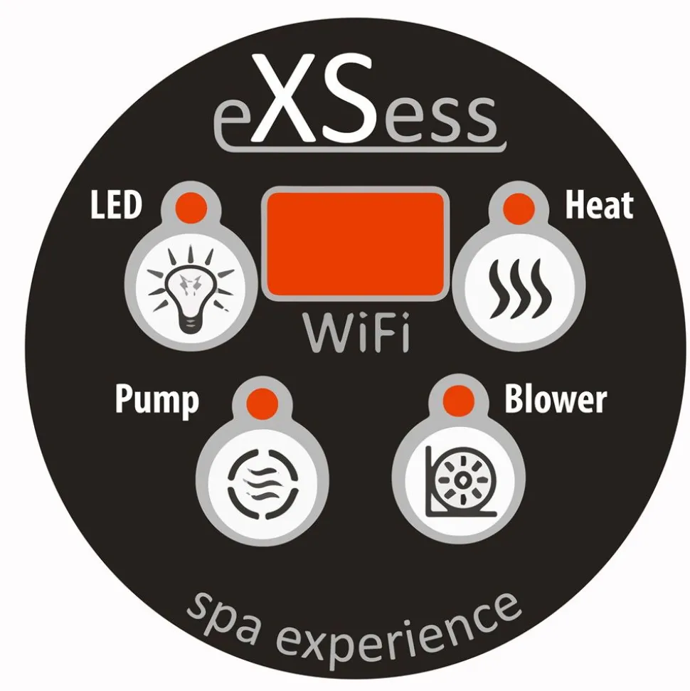 Ulkoporeallas SpaDealers TopSpa xs Wifi 6 hlöä brown/azul blue