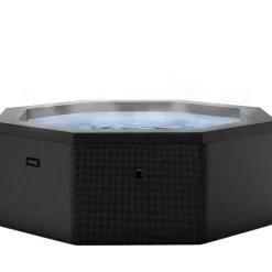 Ulkoporeallas Wave Spa Como, 6 hlöä, 90 suutinta, WiFi, kahdeksankulmainen, koottava, musta
